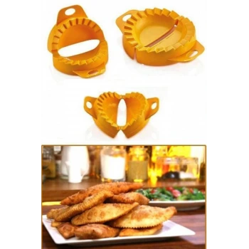 İpek Yıldızı® 3lü Çiğ börek kurabiye Hamur İşi Ravioli Kesme Kalıbı Aparatı