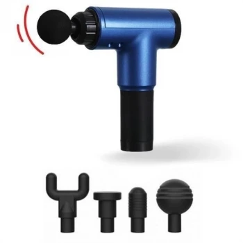 İpek Yıldızı® 4 Başlıklı 6 Seviye Hız Ayarlı Vurmalı Kas Yoğurmalı Titreşimli Masaj Tabancası Aleti