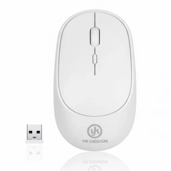 İpek Yıldızı® Beyaz Renkli Ergonomik Sessiz Kablosuz Mouse – USB Alıcılı, Ofis ve Oyun İçin Konforlu Bilgisayar Faresi MS6310