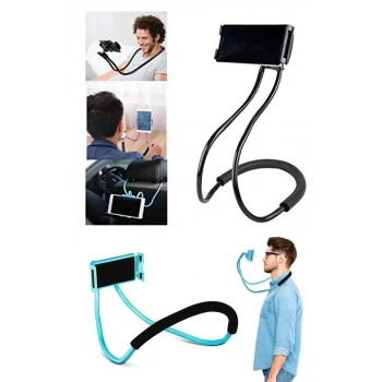 İpek Yıldızı® Boyuna Asılan Ergonomik 360 Derece Cep Telefonu Tutucu Stand