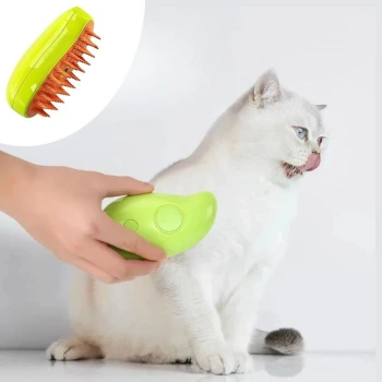 İpek Yıldızı® Buharlı Yumuşak Silikon Uçlu Kedi & Köpek Tüy Tarama Tarağı Yıkama Fırçası