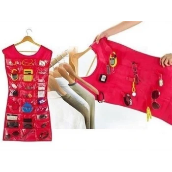 İpek Yıldızı® Elbise Şeklinde Takı Organizeri - Pembe