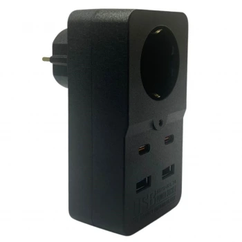 İpek Yıldızı® Isıya Dayanıklı Termal Akım Korumalı 1 Priz Girişli 2 USB Girişli 2 TYPE-C Girişli Pirz
