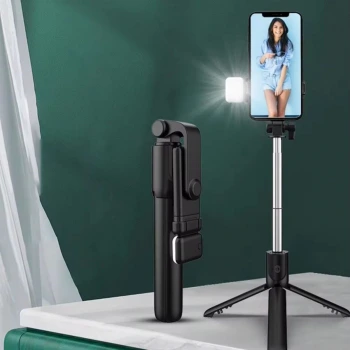 İpek Yıldızı® Kendiliğinden LED Işıklı Kumandalı Uzayabilen Selfie Çubuğu,Masa Üstü Tripod