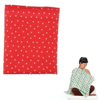 İpek Yıldızı® Kullanışlı Kemerli Yıldız Desenli Bebek Emzirme Önlüğü Örtüsü