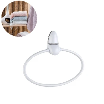 İpek Yıldızı® Oval Yuvarlak Halka Havluluk Dekoratif El Havlusu Tutacağı Askısı