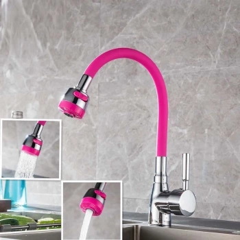 İpek Yıldızı® Oynar Başlıklı Tasarruflu Kubar Musluk Borusu ve Başlığı  Pembe