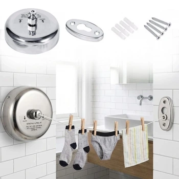 İpek Yıldızı® Paslanmaz Çelik Geri Çekilebilir Çamaşır İpi – Duvar Tipi Duvara Monte Banyo,Balkon,Bahçe Çamaşır Kurutma Askısı