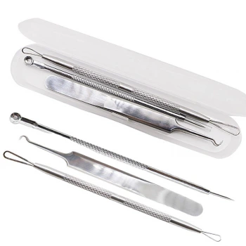 İpek Yıldızı® Paslanmaz Çelik Siyah Nokta Sivilce ve Akne Temizleyici Set 3lü Kit