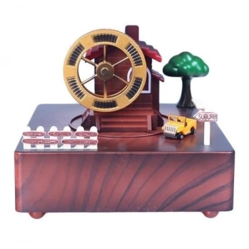 İpek Yıldızı® Şehir Etrafında Dönen Uçak Müzik Kutusu