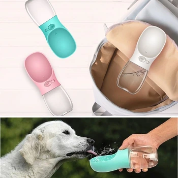 İpek Yıldızı® Taşınabilir Evcil Hayvan Suluğu Seyahat Kabı Kilitlenebilen Su Sızdırmaz Kap 350 ml