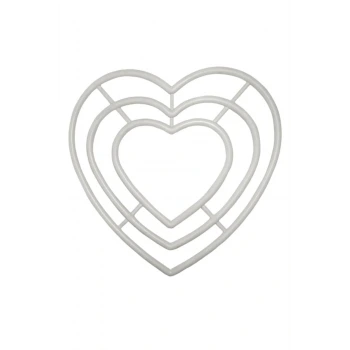 Kalp Makrome Halkası 3lü 20 cm