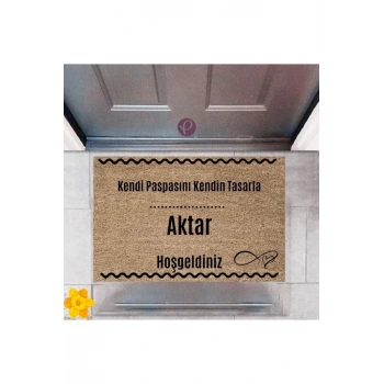 Kapı Önü Paspası Dekoratif Dijital Baskı Aktar P-2537