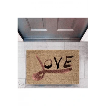 Kapı Önü Paspası Dekoratif Dijital Baskı Love P-2319