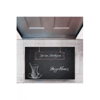 Kapı Önü Paspası Dekoratif Dijital Baskı Mutfağıma Hoşgeldiniz P-2456