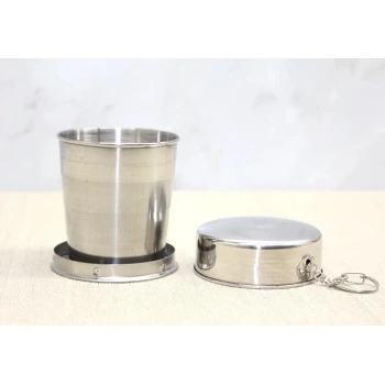 Katlanabilir Tekli Paslanmaz Çelik Shot Bardak