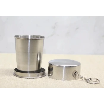 Katlanabilir Tekli Paslanmaz Çelik Shot Bardak