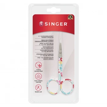 Kıvrık Uçlu Renkli Nakış Makası (4")