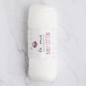 La Mia Baby Cotton Beyaz El Örgü İpi - L001 - 33628