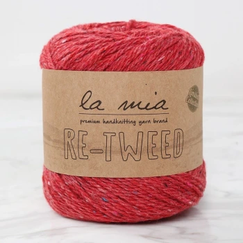 La Mia Re-Tweed Kırmızı Melanj El Örgü İpi - L165