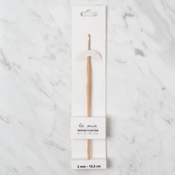 La Mia Whitewood 2 mm 15.5 cm Ahşap Yün Tığ