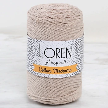 Loren Cotton Macrame Bej - R084 - 34363
