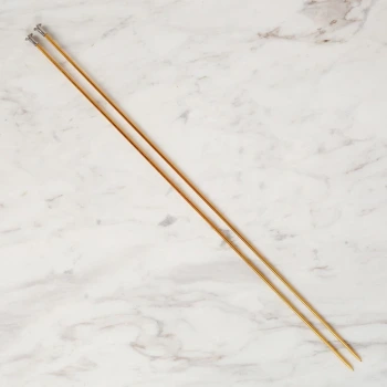 Loren Crafts 2,5 mm 35 cm Sarı Metal Örgü Şişi - L