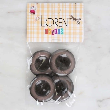 Loren Crafts 4lü Kahverengi Düğme - 1713
