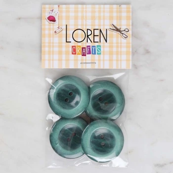 Loren Crafts 4lü Yeşil Düğme - 1737