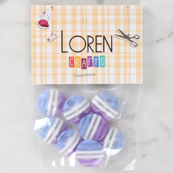 Loren Crafts 8li Desenli Düğme - 1092