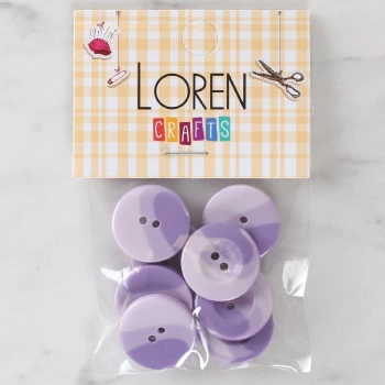 Loren Crafts 8li Düğme Mor - 1136