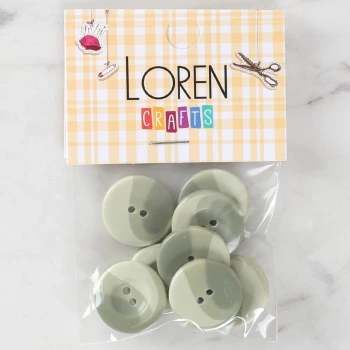 Loren Crafts 8li Düğme Yeşil- 1127