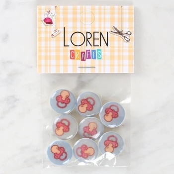 Loren Crafts 8li Emzik Düğme - 1013