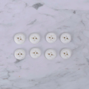 Loren Crafts 8 li Futbol Topu Beyaz Düğme - 0410