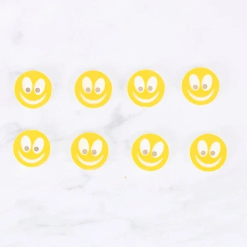 Loren Crafts 8 li Gülen Yüz Sarı Düğme - 0528