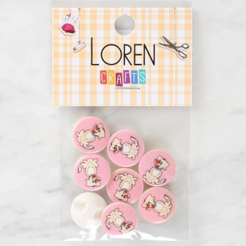 Loren Crafts 8li Köpek Düğme - 1032