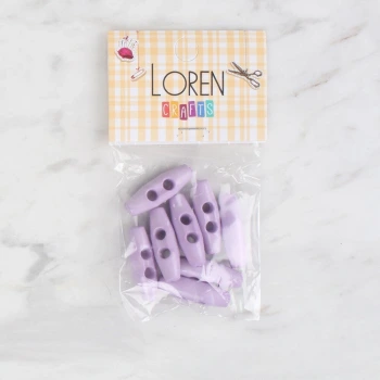 Loren Crafts 8 li lila çoban düğme - 107
