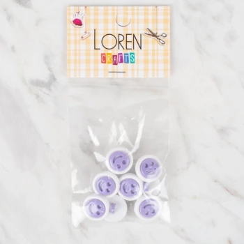 Loren Crafts 8 li Lila Düğme - 634