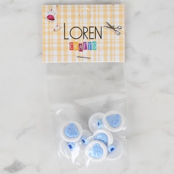 Loren Crafts 8 li Mavi Düğme - 622