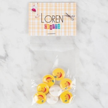 Loren Crafts 8 li Sarı Düğme - 662