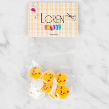 Loren Crafts 8 li Sarı Düğme - 668