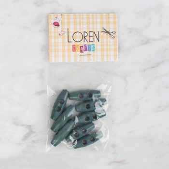 Loren Crafts 8 li yeşil çoban düğme - 102
