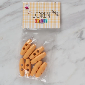 Loren Crafts açık turuncu 8 li çoban düğme - 116