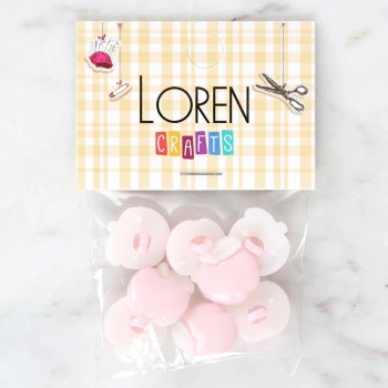 Loren Crafts Bebe Pembe 8li Düğme - 3002