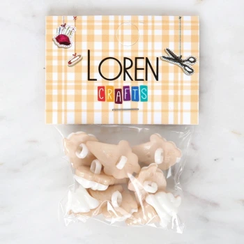 Loren Crafts Beyaz 8li Düğme - 3070
