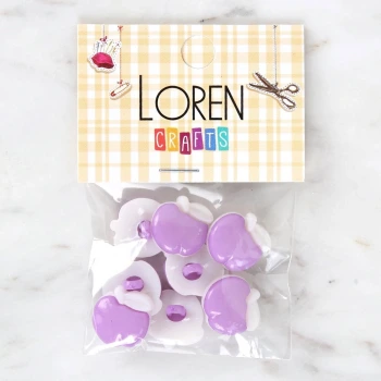 Loren Crafts Mor 8li Düğme - 3003