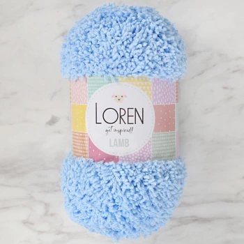 Loren Lamb Bebe Mavi El Örgü İpi - R040