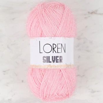 Loren Silver Toz Pembe El Örgü İpi - RS0013 - 34074