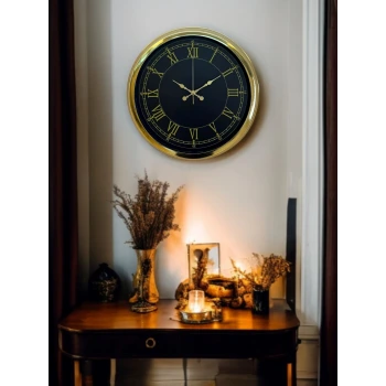 Luxury Gold 40 Cm Metal Duvar Saati