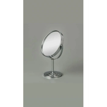 Masaüstü Ayaklı 360° Dönebilen Ev, Ofis, İşyeri, Seyahat İçin Mini Krom büyüteçli ayna 21x15